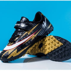 Boy's Hook And Loop Turf Soccer Cleats - Anti skid TF Football Boots