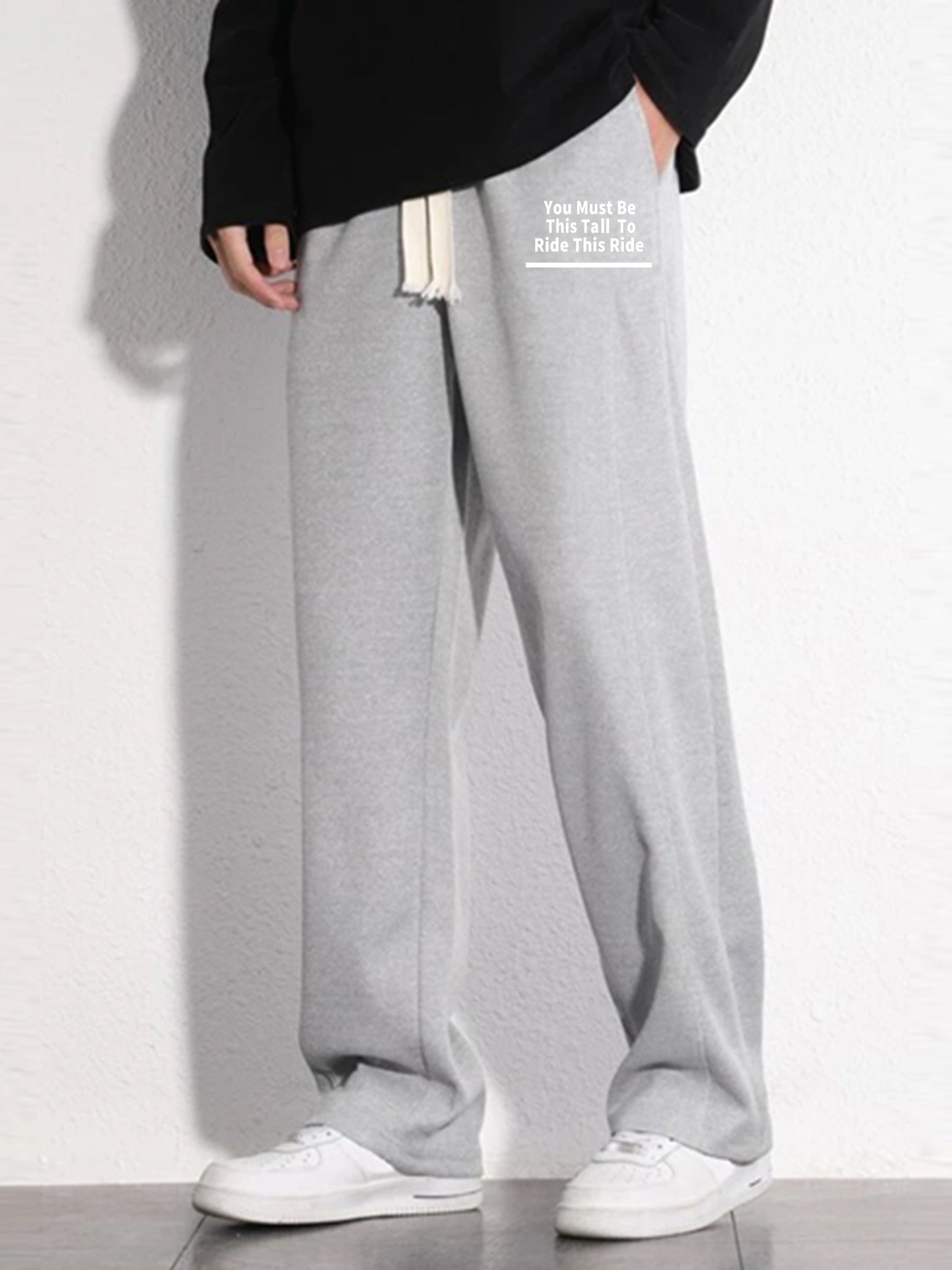 Men's Letter Print Mopping Pants Casual Drawstring Joggers