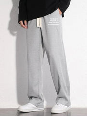 Men's Letter Print Mopping Pants Casual Drawstring Joggers