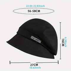 Letter Embroidery Bucket Hat Vintage Beret Lightweight Fisherman Cap