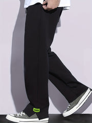 Men's Drawstring Straight Leg Solid Casual Pants