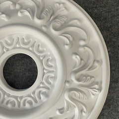 French Large Lamp Panel Gypsum Ceiling Carved Shape PU Corner Flower Holder