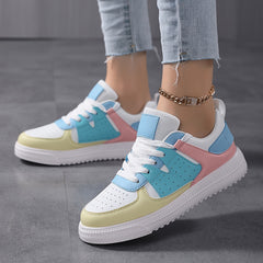 Women's Block Skate Shoes Lightweight Breathable Sneakers For Outdoor Sports
