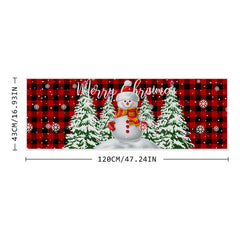 Christmas Snowman Kitchen Mat Absorbent Non-slip Long Strip Floor Mat