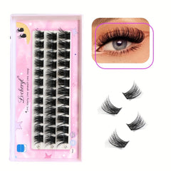 3D DIY Lashes Cluster 9mm 14mm D Curling Faux Mink Extension Eyelashes