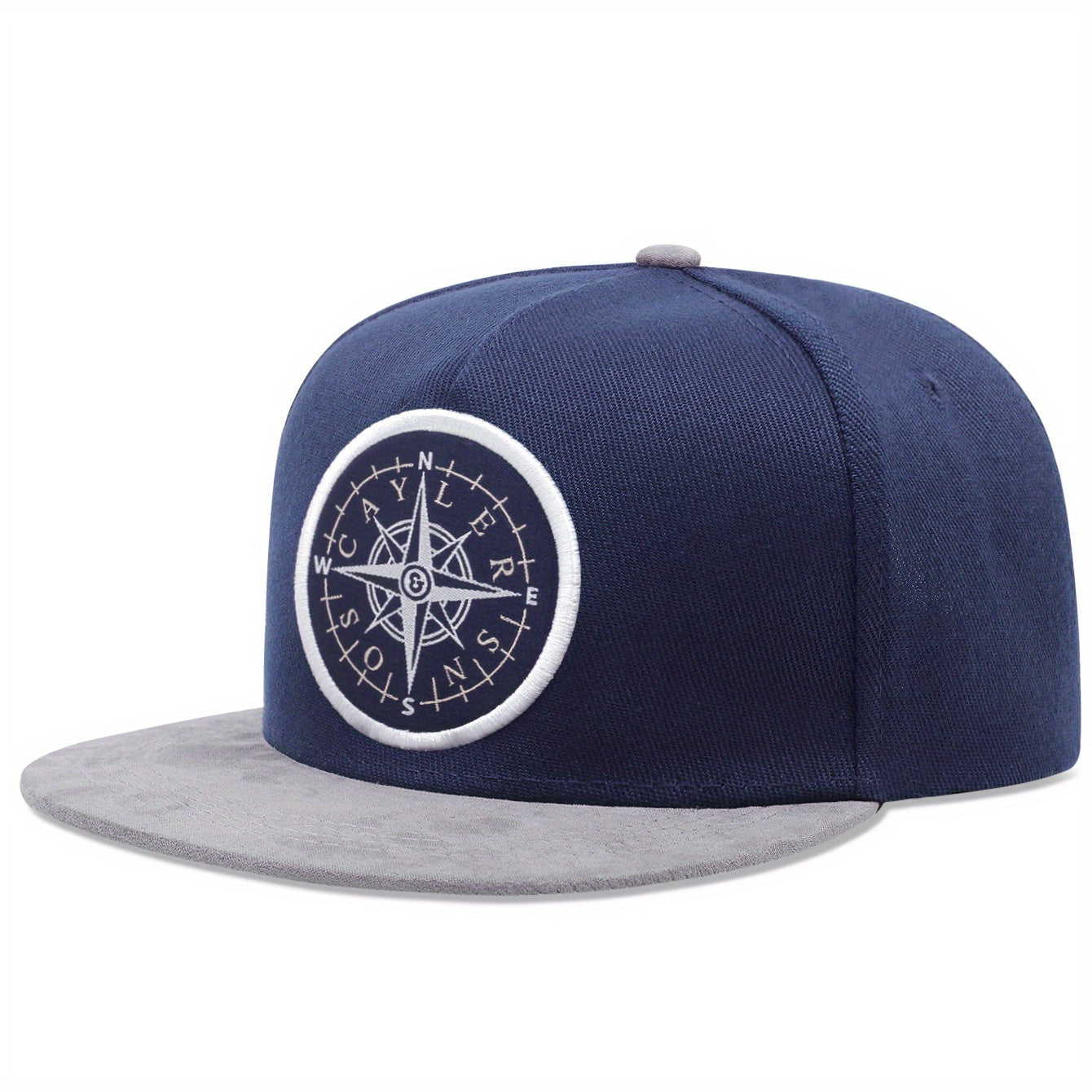 Compass Embroidery Patch Snapback Hat Vintage Baseball Cap