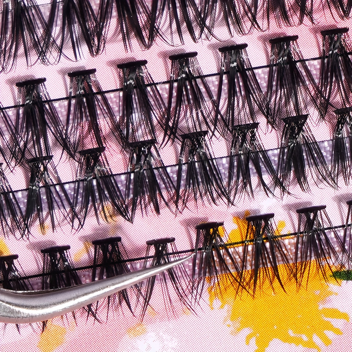 280pcs Mixed Size Thick Fluffy Fishtail Grafting Eyelashes 8-16mm
