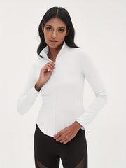Women's Half Zipper Long Sleeve Yoga Coat Outdoor Fitness Sports