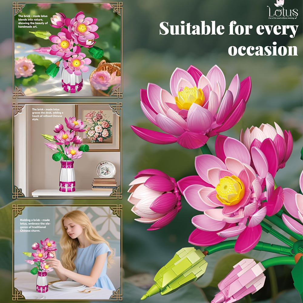 Lotus Building Blocks Set for Home Decor