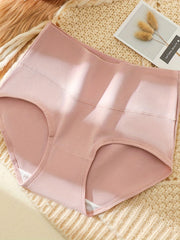 4pcs Solid Briefs Comfy Stretchy Panties Women's Lingerie