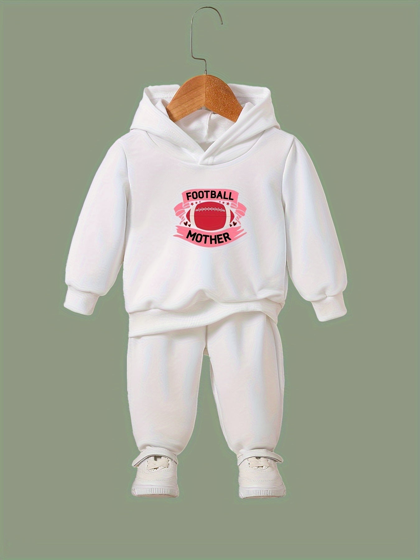Rugby Pattern Long Sleeve Hooded Sweatshirt Girls Comfy Hoodies
