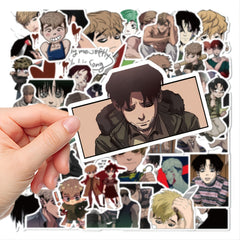 50 Anime Killing Stalking Doodle Stickers Waterproof DIY Creative Toys