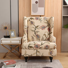 2 Milk Fiber Wingback Chair Covers, Removable Washable Armchair Slipcove