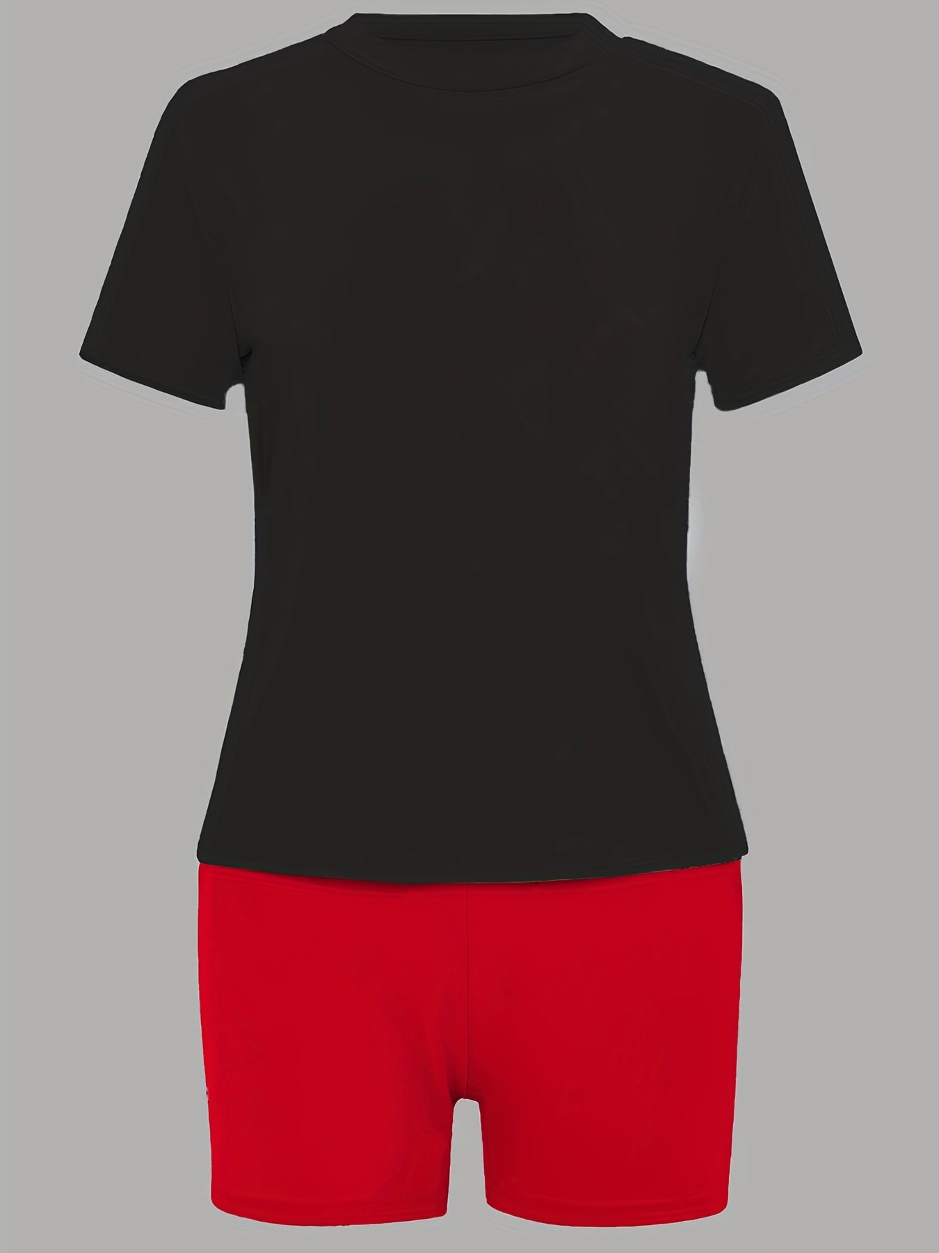 Set It Off Casual Two Piece Set Crew Neck Short Sleeve Tee & Summer Shorts
