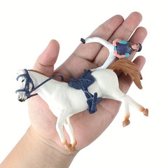 Realistic Horse and Rider Toy Set for Kids Birthday and Christmas