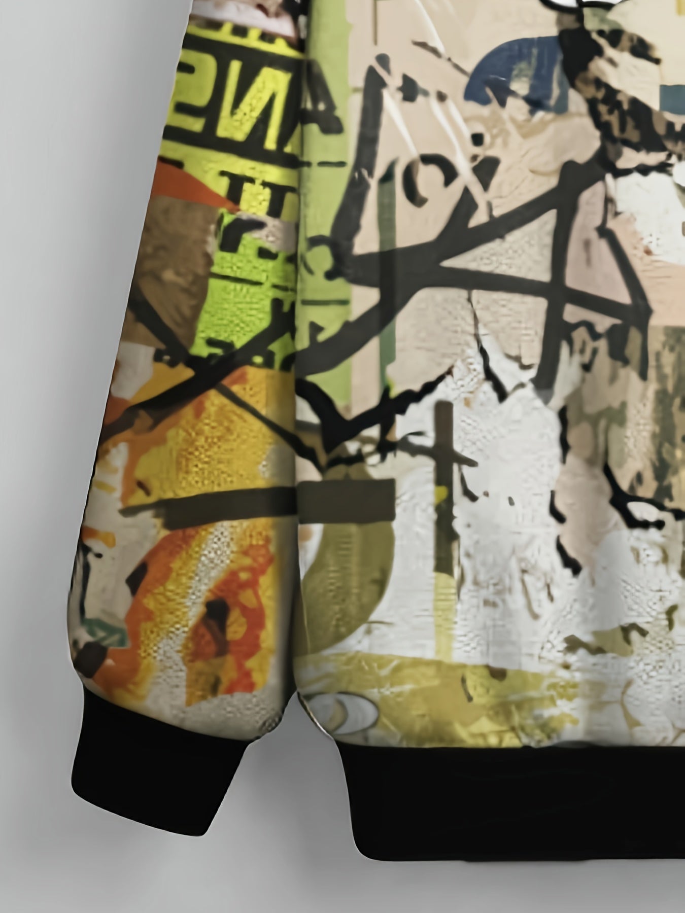 Street Style Pattern Sweatshirt For Kids Pullover Long Sleeve Top