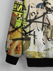 Street Style Pattern Sweatshirt For Kids Pullover Long Sleeve Top