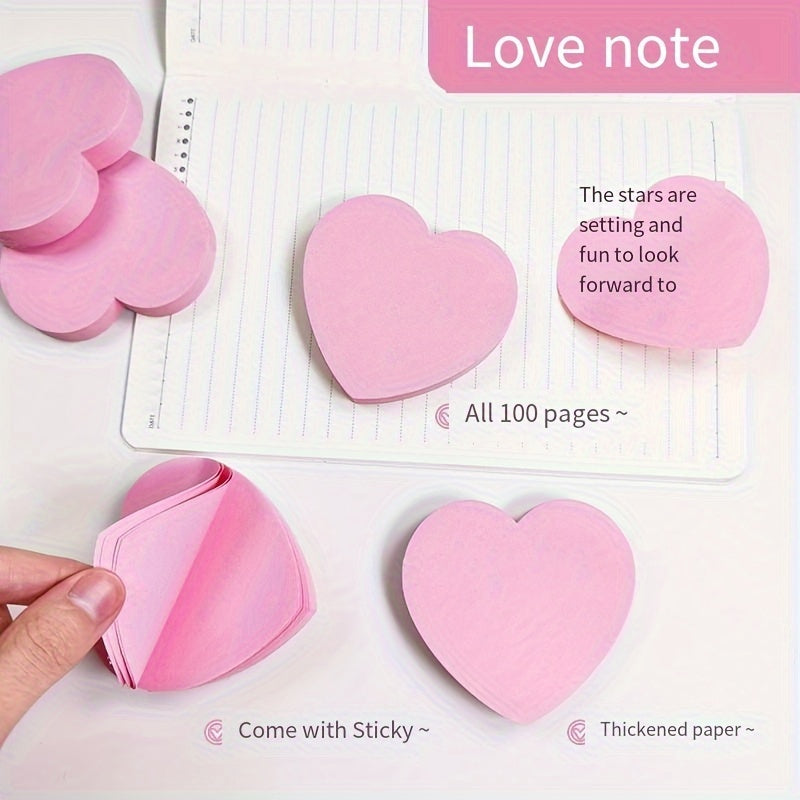 100 Pages Creative Love Note Paper Light Pink