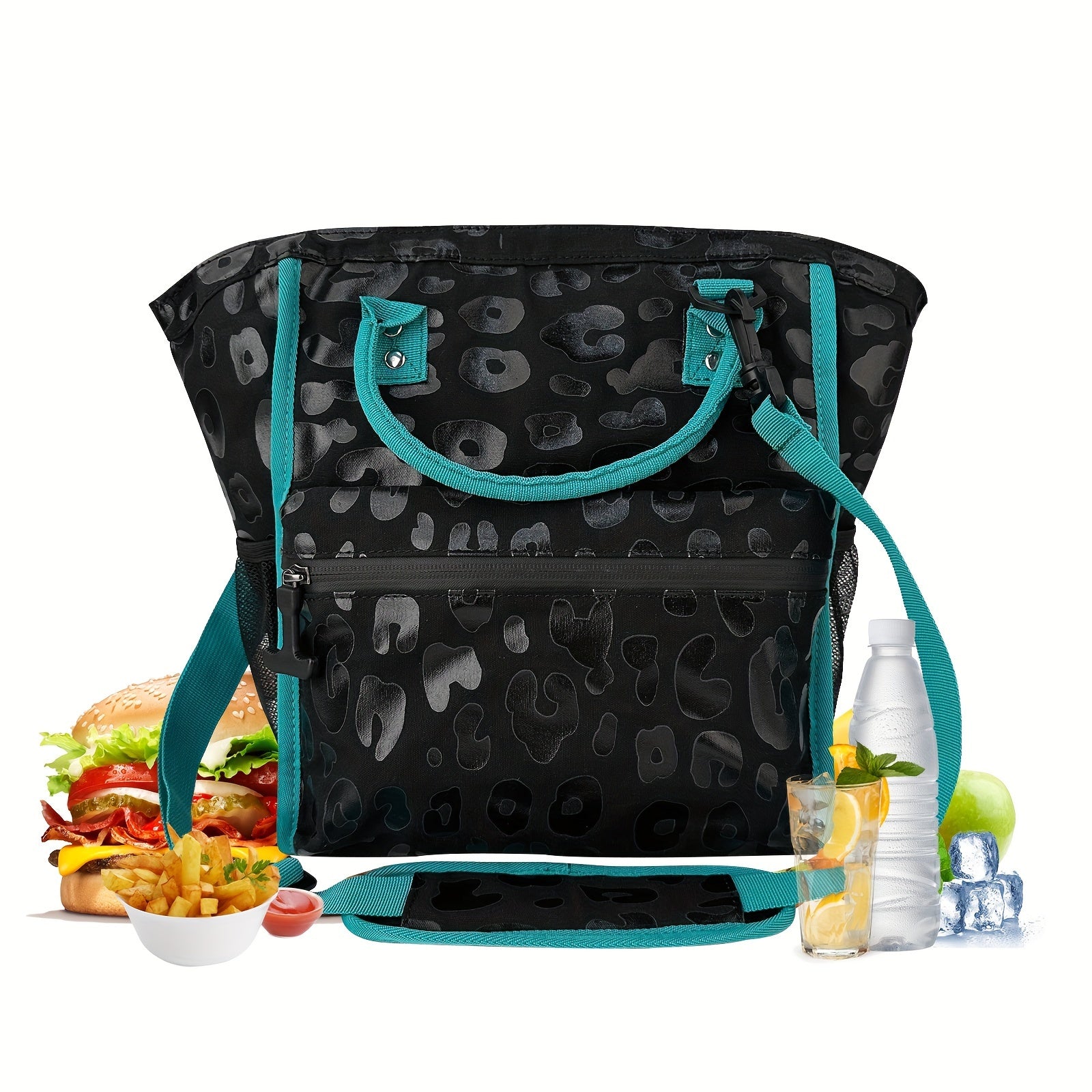 Leopard/Cow Print Insulated Lunch Bag for Office/School Outdoor Picnic