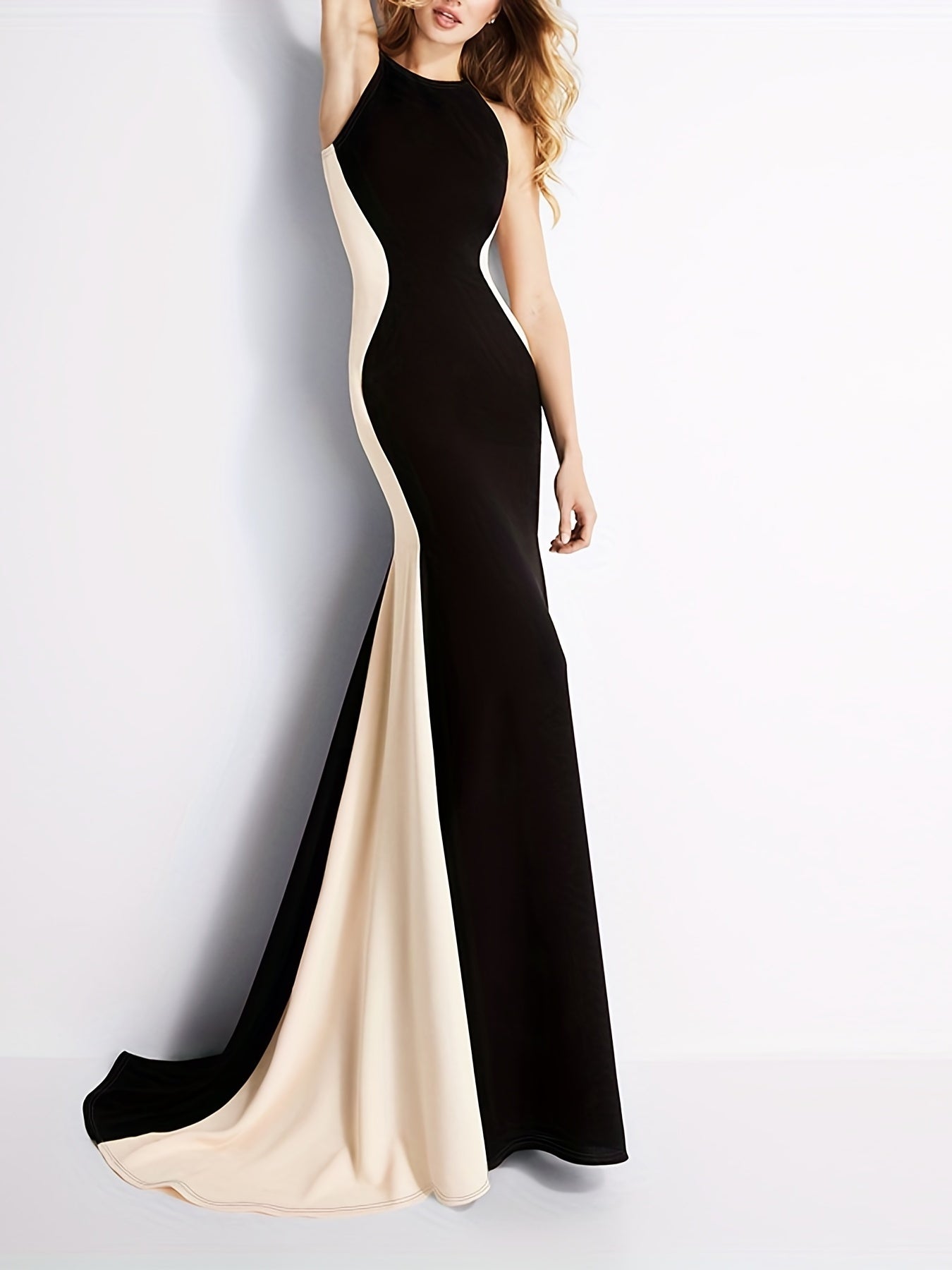 Sleeveless Bodycon Long Dress Party Evening Wear