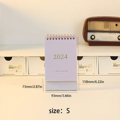 Pastel Purple Bronzing Desk Calendar Planner for School Office