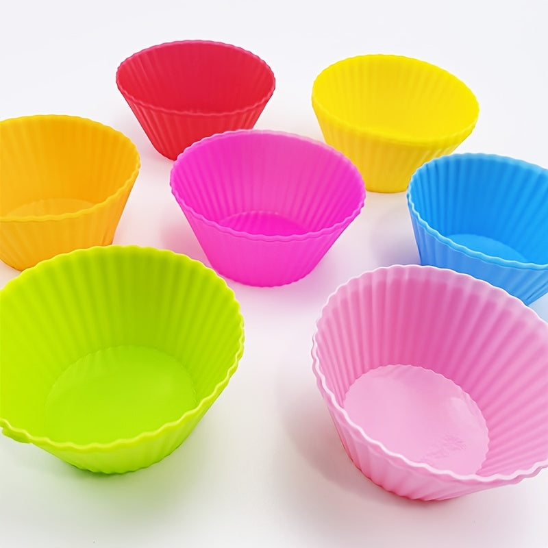 7pcs Silicone Muffin Cupcake Molds - Bake Delicious Treats with Ease