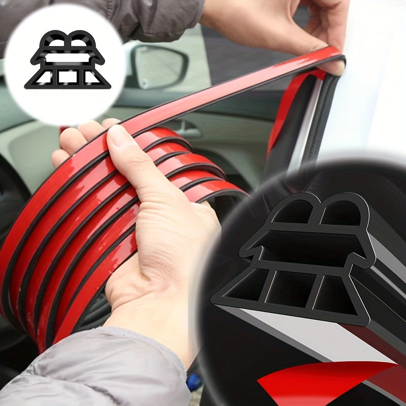 3 Layer Car Door Rubber Seal Strip Sound Insulation