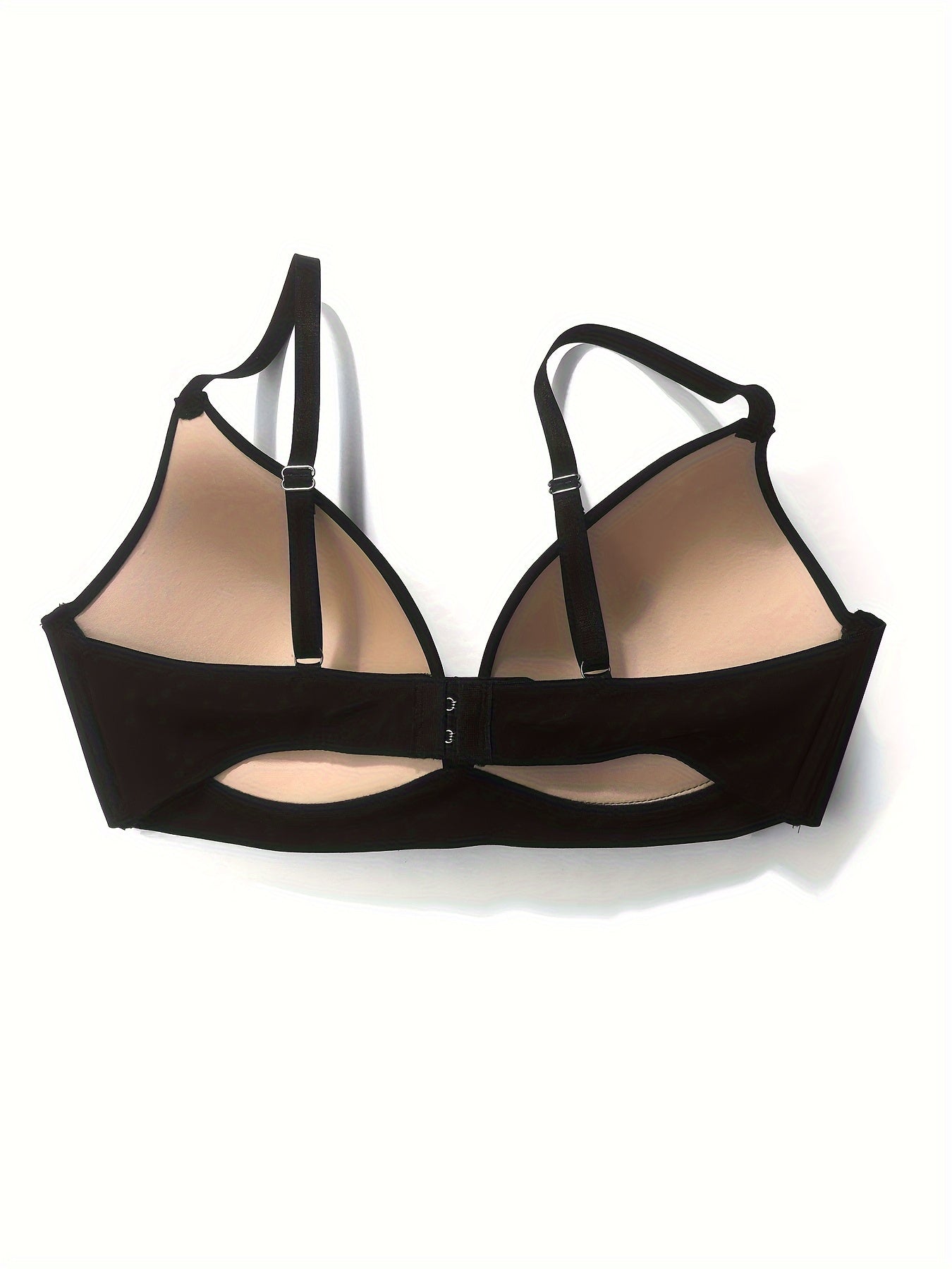Solid T Shirt Bra Push Up Comfy & Breathable Women's Lingerie