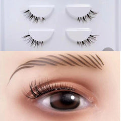 2 Pairs Faux Mink False Eyelashes & Eyeliner Set - Natural Volume