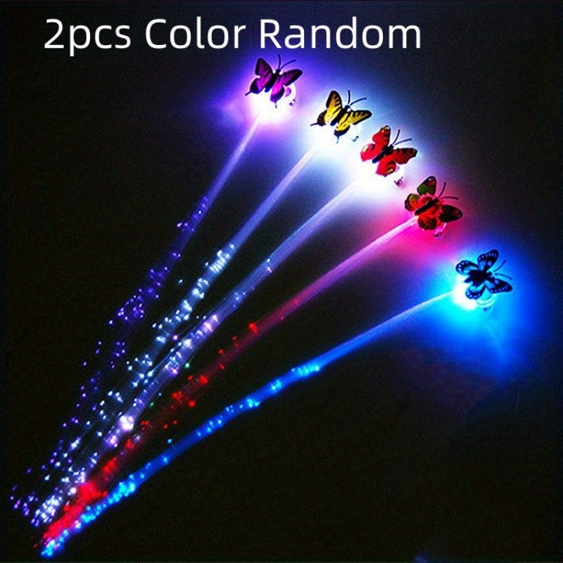 2pcs LED Fairy Hair Extension Clips for Women Girls Party Favors Wig