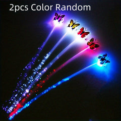2pcs LED Fairy Hair Extension Clips for Women Girls Party Favors Wig