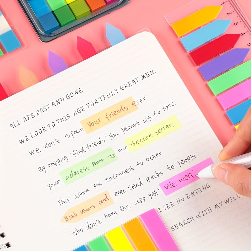 100 Waterproof Colored Sticky Notes Self Adhesive Pads for Planner Home Office
