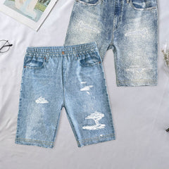 2pcs Girls Denim Bike Shorts Breathable Fit for Summer