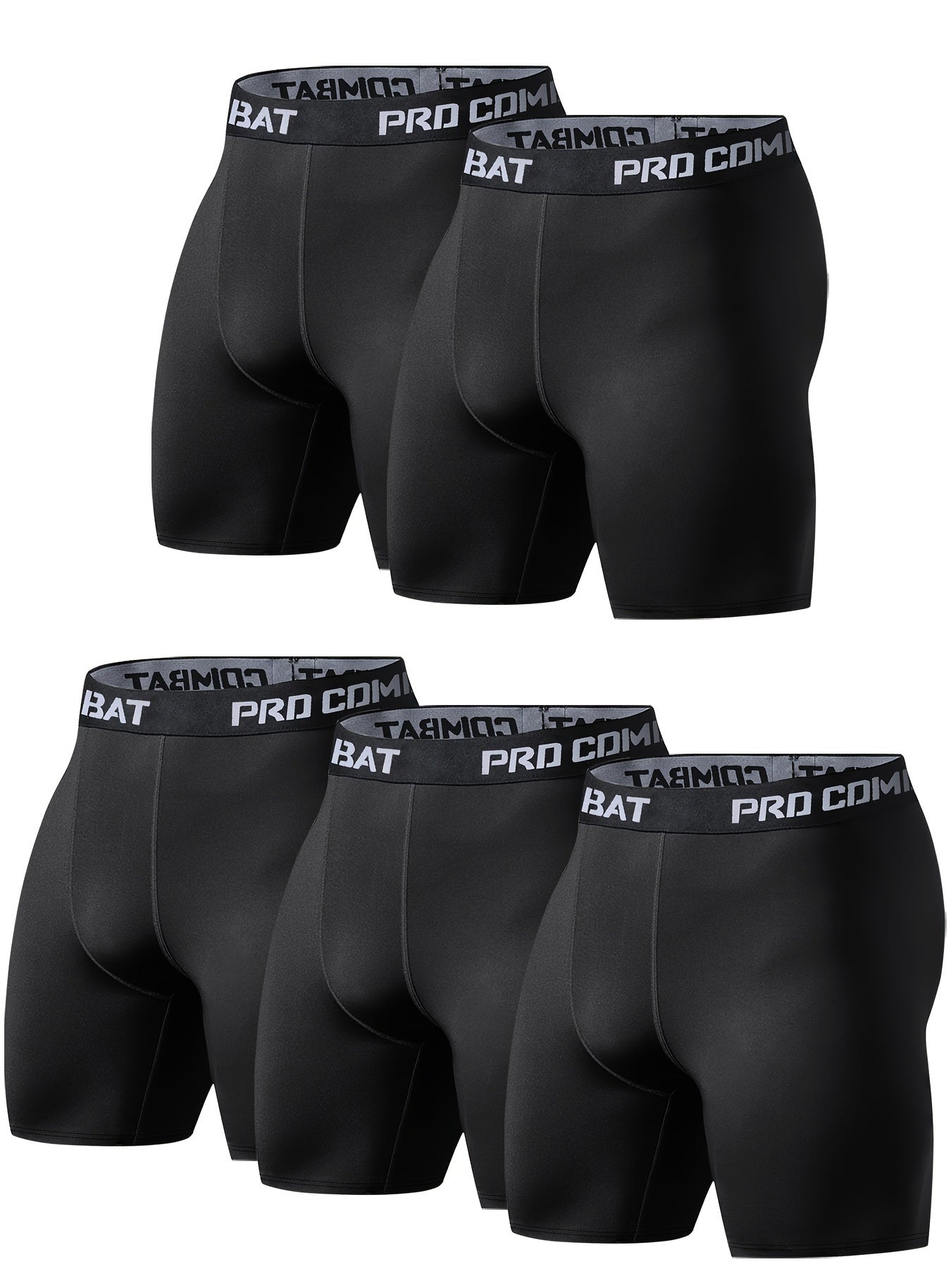 Men's Compression Boxer Briefs Quick Drying Performance Shorts