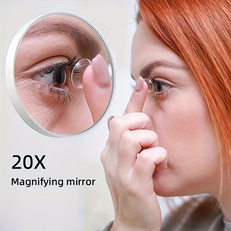 20X Magnifying Mirror with Three Suction Cups for Easy Mounting