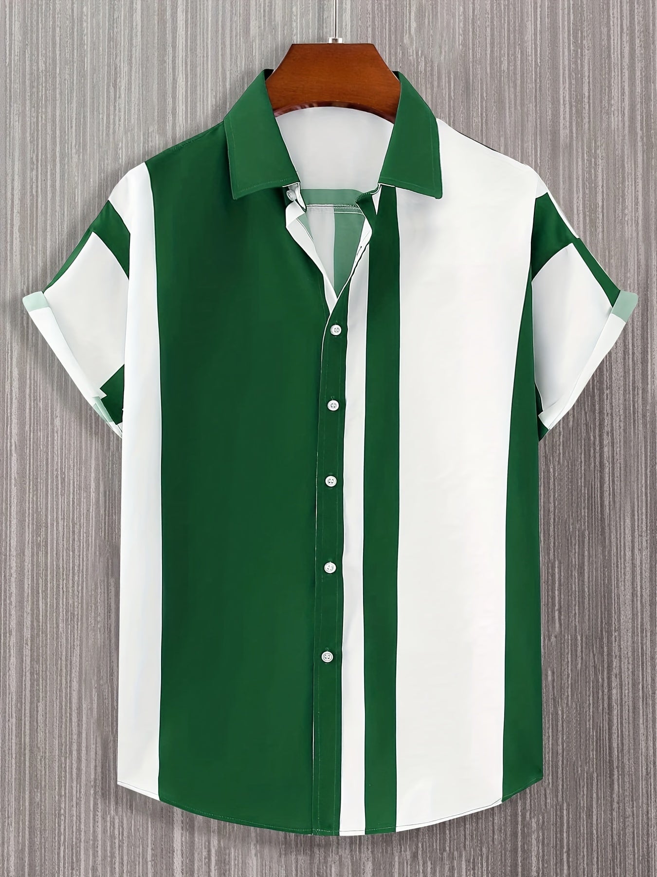 Men's Casual Short Sleeve Shirt for Summer Vacation Tops