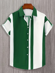 Men's Casual Short Sleeve Shirt for Summer Vacation Tops