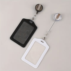 Card Sleeve w/ Easy Pull Buckle Lanyard for Work Card Access