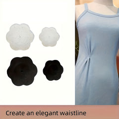 2pcs Waist Tightening Button Clips ABS Fashionable Accessory for Men & Women