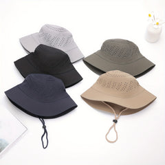 Men's Mesh Sun Hat Windproof Outdoor Mountaineering Fishing Cap