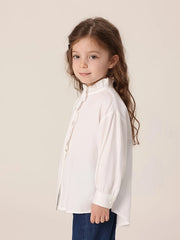 MARC&JANIE Girls Stand Collar Shirt Long Sleeve Kids Blouse