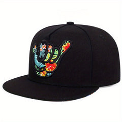 Finger Fist Embroidery Baseball Cap Hip Hop Sports Hat