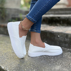 Women's Solid Flat Shoes Slip On Low Round Toe Non slip Lightweight Soft Shoes
