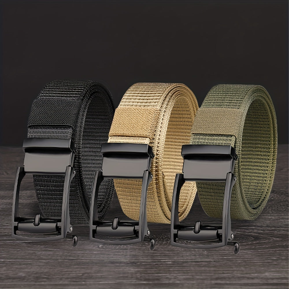 Men's Ratchet Leather Belt for Casual & Business Pants
