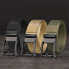 Men's Ratchet Leather Belt for Casual & Business Pants