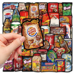 66pcs American Snack Stickers for DIY Decoration