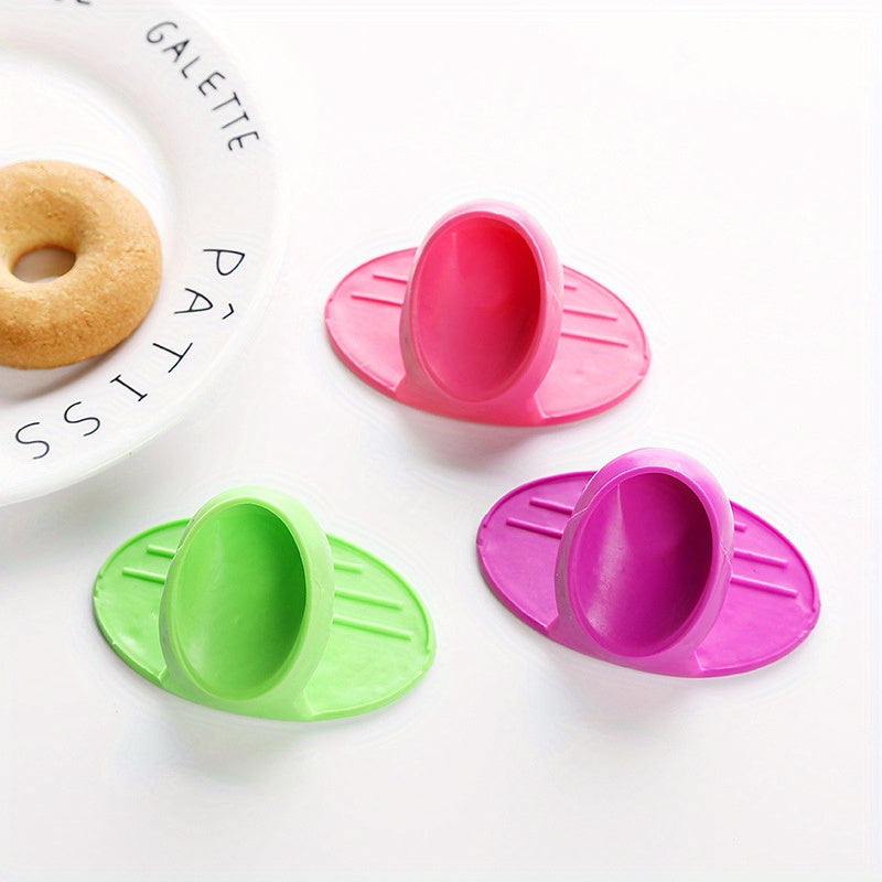 3pcs Mini Oven Mitts Silicone Heat Resistant Finger Cover Pot Holder