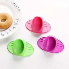 3pcs Mini Oven Mitts Silicone Heat Resistant Finger Cover Pot Holder