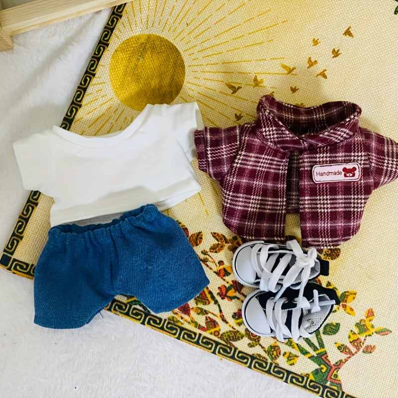 Cartoon Plush Doll Clothes and Accessories Set