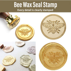 Vintage Wax Seal Stamp 25mm Brass Head Wooden Handle for Wedding Invitations